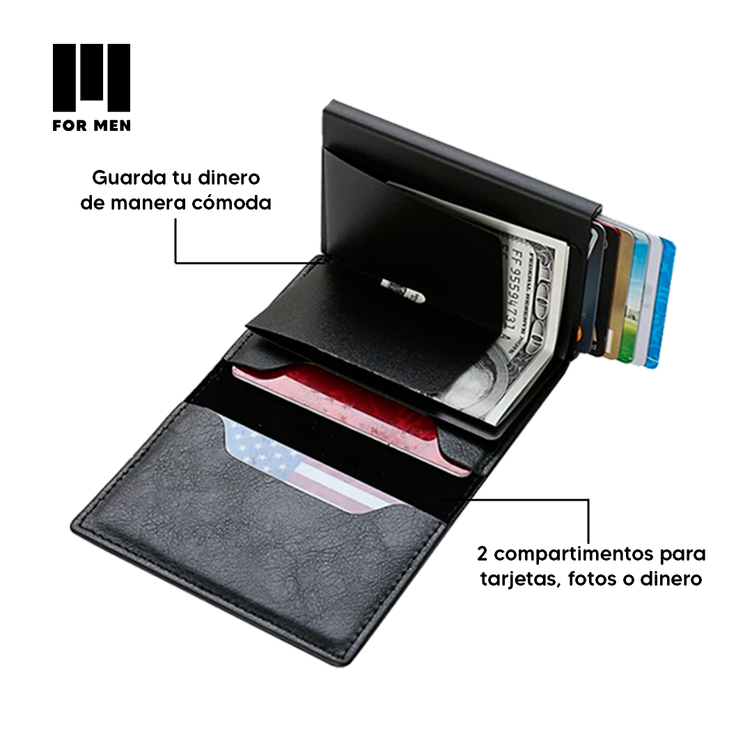 Billetera Tarjetero para hombre con protección RFID